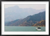 Framed Ferry in a river, Xiling Gorge, Yangtze River, Hubei Province, China