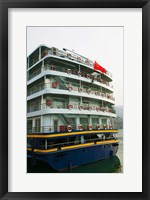 Framed Yangtze River Cruise Ship, Yangtze River, Chongqing Province, China