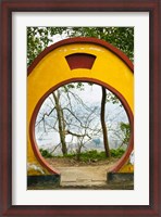 Framed Archway with trees in the background, Mingshan, Fengdu Ghost City, Fengdu, Yangtze River, Chongqing Province, China