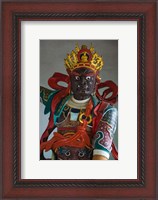 Framed Temple guardian statue, Bamboo Temple, Kunming, Yunnan Province, China