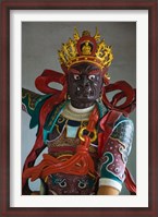 Framed Temple guardian statue, Bamboo Temple, Kunming, Yunnan Province, China