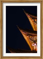 Framed Architectural detail of Wuhua Building, Wenxian Lu, Old Town, Dali, Yunnan Province, China