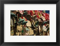 Framed Buddhist prayer wishes (Ema) hanging at a shrine on a tree, Old Town, Lijiang, Yunnan Province, China