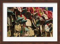 Framed Buddhist prayer wishes (Ema) hanging at a shrine on a tree, Old Town, Lijiang, Yunnan Province, China