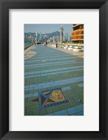 Framed Plaque and Handprints of Jackie Chan, Avenue Of The Stars, Victoria Harbour, Kowloon, Hong Kong, China
