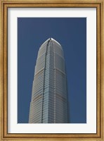Framed Low angle view of a skyscraper, Two International Finance Centre, Central District, Hong Kong Island, Hong Kong