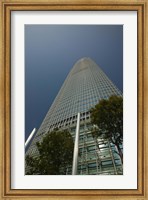 Framed Trees in front of a building, Two International Finance Centre, Central District, Hong Kong Island, Hong Kong