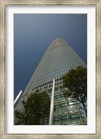 Framed Trees in front of a building, Two International Finance Centre, Central District, Hong Kong Island, Hong Kong