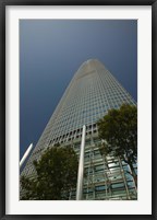 Framed Trees in front of a building, Two International Finance Centre, Central District, Hong Kong Island, Hong Kong