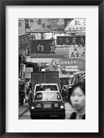 Framed Traffic on Queen's Road Central, Central District, Hong Kong Island, Hong Kong