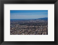 Framed Aerial view of Downtown Los Angeles, Los Angeles, California