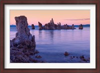 Framed Tufa formations at Sunset, Mono Lake, California