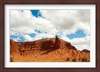 Framed Rock formations under the cloudy sky, Capitol Reef National Park, Utah, USA