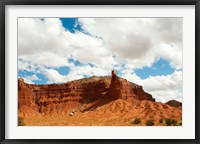 Framed Rock formations under the cloudy sky, Capitol Reef National Park, Utah, USA