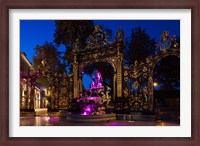 Framed Fountain at a square, Place Stanislas, Nancy, Meurthe-et-Moselle, Lorraine, France