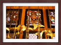 Framed Medieval Armory, Chateau du Haut-Koenigsbourg, Orschwiller, Alsatian Wine Route, Bas-Rhin, Alsace, France