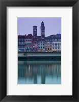 Framed Buildings at the waterfront, Quai Jean Jaures, Macon, Burgundy, Saone-et-Loire, France