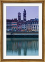 Framed Buildings at the waterfront, Quai Jean Jaures, Macon, Burgundy, Saone-et-Loire, France