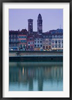 Framed Buildings at the waterfront, Quai Jean Jaures, Macon, Burgundy, Saone-et-Loire, France