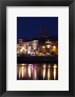 Framed Buildings at the Waterfront, Quai Lamartine, Saone River, Macon, Burgundy, Saone-et-Loire, France