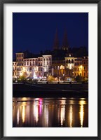 Framed Buildings at the Waterfront, Quai Lamartine, Saone River, Macon, Burgundy, Saone-et-Loire, France