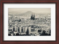 Framed Cityscape with Cathedrale Notre-Dame-de-l'Assomption in the background, Clermont-Ferrand, Auvergne, Puy-de-Dome, France