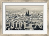 Framed Cityscape with Cathedrale Notre-Dame-de-l'Assomption in the background, Clermont-Ferrand, Auvergne, Puy-de-Dome, France