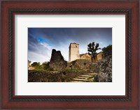Framed Fortified church at La Couvertoirade, Aveyron, Midi-Pyrenees, France