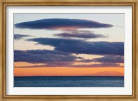 Framed View of the Mediterranean Sea at dusk, Sete, Herault, Languedoc-Roussillon, France