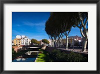 Framed Buildings along the Basse Riverfront, Perpignan, Pyrenees-Orientales, Languedoc-Roussillon, France