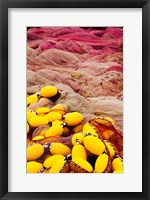 Framed Commercial Fishing Nets with Floats, Port-Vendres, Vermillion Coast, Pyrennes-Orientales, Languedoc-Roussillon, France