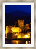Framed Castle at the waterfront, Chateau Royal, Collioure, Vermillion Coast, Pyrennes-Orientales, Languedoc-Roussillon, France