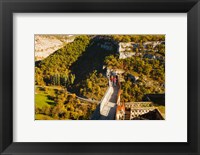 Framed Overview of chateau ramparts, Rocamadour, Lot, Midi-Pyrenees, France