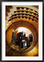 Framed Overview of the L'Intendant wine shop staircase, Bordeaux, Gironde, Aquitaine, France