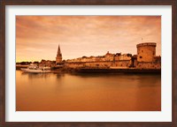 Framed Tour de la Lanterne and Tour de la Chaine towers, La Rochelle, Charente-Maritime, Poitou-Charentes, France