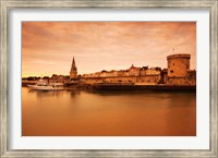 Framed Tour de la Lanterne and Tour de la Chaine towers, La Rochelle, Charente-Maritime, Poitou-Charentes, France
