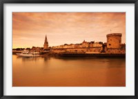 Framed Tour de la Lanterne and Tour de la Chaine towers, La Rochelle, Charente-Maritime, Poitou-Charentes, France