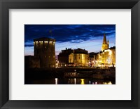 Framed Tour de la Chaine tower, Old Port, La Rochelle, Charente-Maritime, Poitou-Charentes, France