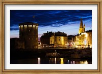 Framed Tour de la Chaine tower, Old Port, La Rochelle, Charente-Maritime, Poitou-Charentes, France