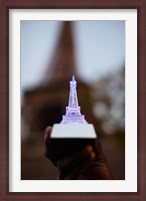 Framed Close-up of a souvenir miniature Eiffel Tower lamp, Paris, Ile-de-France, France