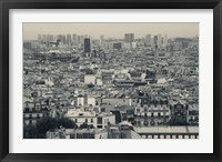 Framed Aerial view of a city viewed from Basilique Du Sacre Coeur, Montmartre, Paris, Ile-de-France, France