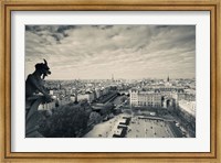 Framed City viewed from the Notre Dame Cathedral, Paris, Ile-de-France, France
