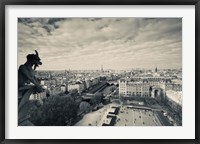 Framed City viewed from the Notre Dame Cathedral, Paris, Ile-de-France, France