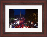 Framed Rue Royale at Night, Paris, Ile-de-France, France