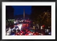 Framed Rue Royale at Night, Paris, Ile-de-France, France