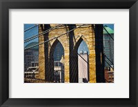 Framed Close-up One of the Brooklyn Bridge Towers, New York