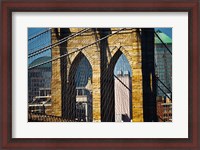 Framed Close-up One of the Brooklyn Bridge Towers, New York