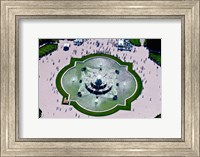 Framed Aerial view of the Buckingham Fountain at Grant Park, Chicago, Cook County, Illinois, USA