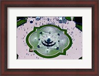 Framed Aerial view of the Buckingham Fountain at Grant Park, Chicago, Cook County, Illinois, USA