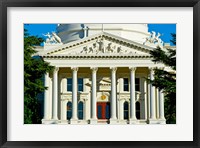 Framed Facade of the California State Capitol, Sacramento, California